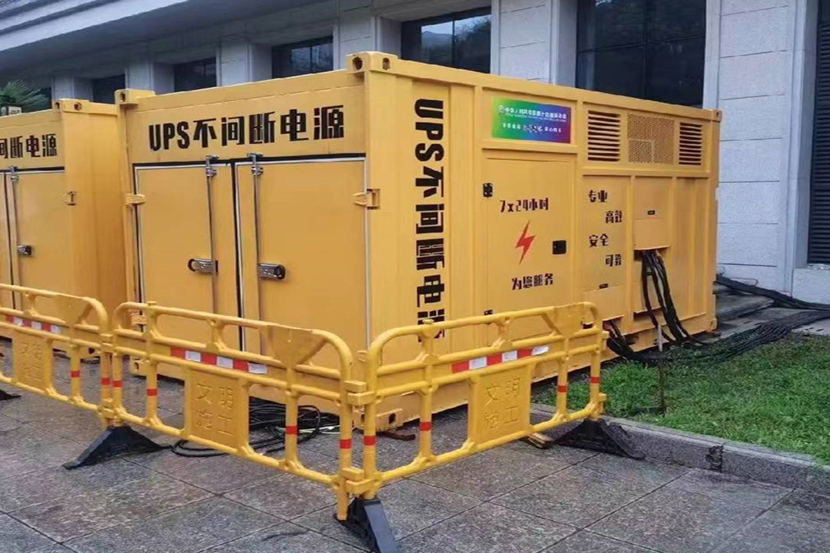 江阴发电机租赁施工现场